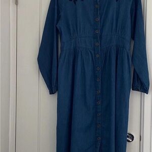 Chic Denim Long Sleeve Dress